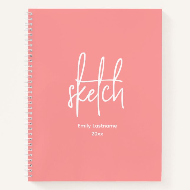 Personalised Artist Sketch Sketchbook Notebook (Front)