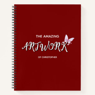 Personalised Artist Sketchbook with bow Notebook