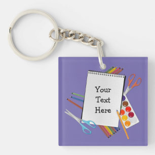 Personalised Artsy Craft Supplies Key Chain