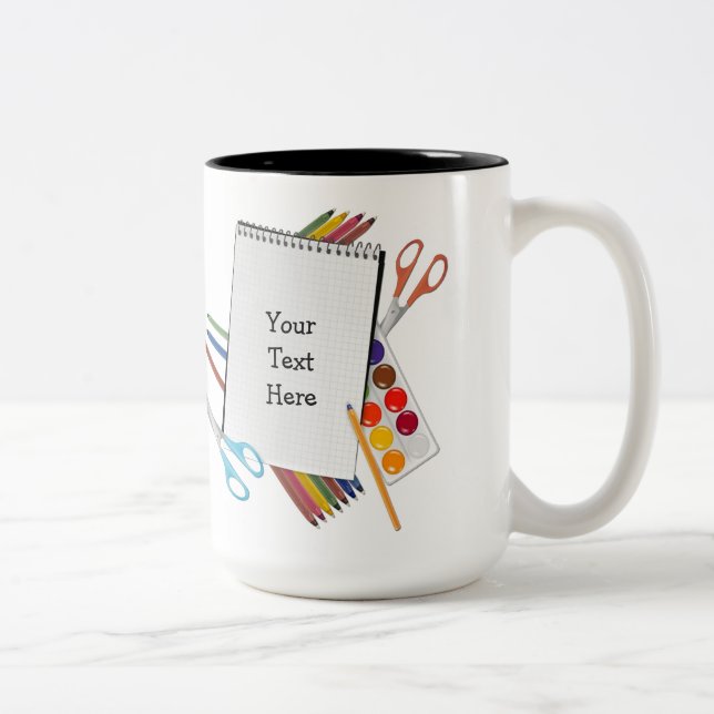Personalised Artsy Craft Supplies Mug (Right)