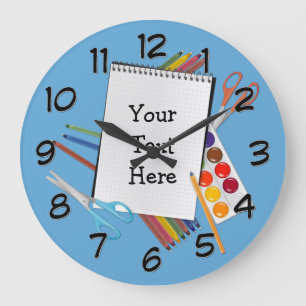 Personalised Artsy Craft Supplies Wall Clock