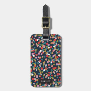 Personalised Ashley Dots Luggage Tag