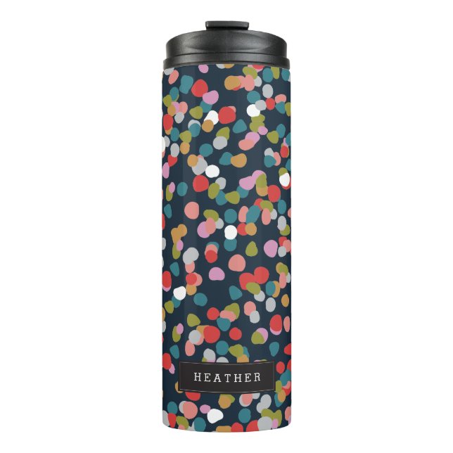 Personalised | Ashley Dots Thermal Tumbler (Front)