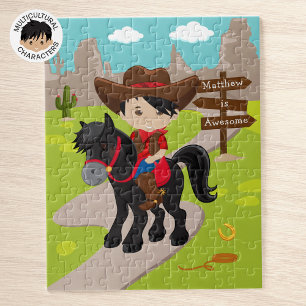 Personalised Asian Cowboy Jigsaw Puzzle