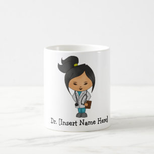 Personalised Asian Cute Female Doctor Mug