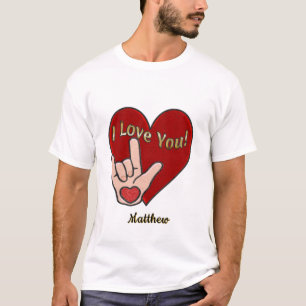 Personalised ASL I Love You T-Shirt