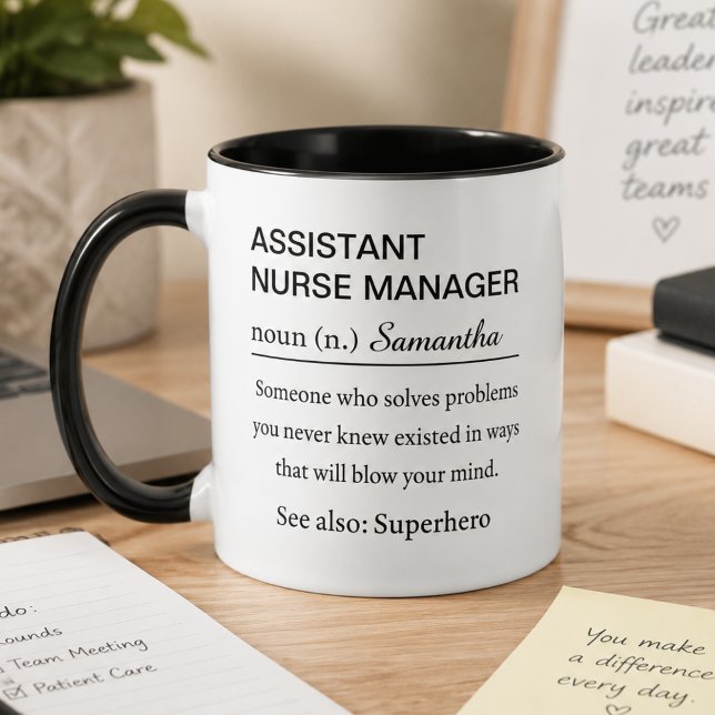 Personalised Assistant Nurse Manager Definition Mug (Creator Uploaded)