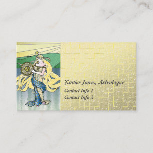 Personalised astrology goddess business cards