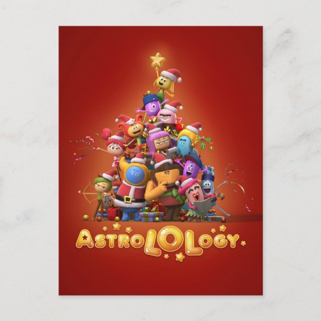 Personalised AstroLOLogy Christmas Postcard  (Front)