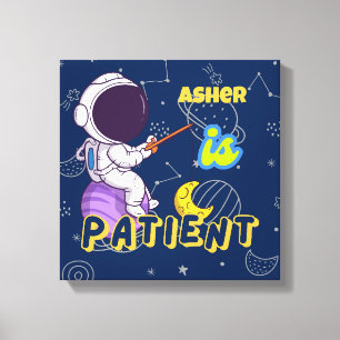 Personalised Astronaut Affirmation Deco   Patient Canvas Print