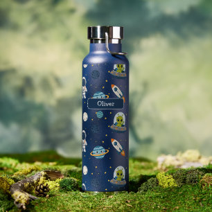 Personalised Astronaut Alien Rocket Space Explorer Water Bottle