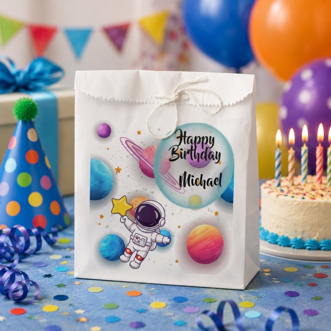 Personalised Astronaut & Planets Favour Bags (Creator Uploaded)