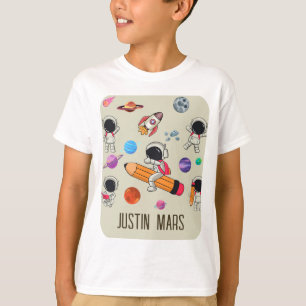 Personalised Astronauts and Planets Back to School T-Shirt