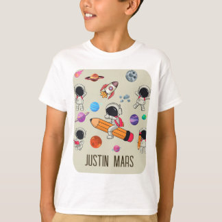 Personalised Astronauts and Planets Back to School T-Shirt