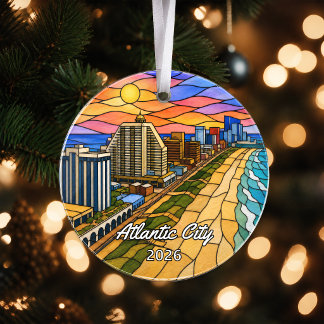 Personalised Atlantic City Acrylic Ornament, Custo Ornament