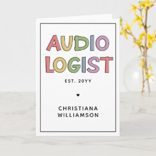 Personalised Audiologist Audiology Graduation Gift Card