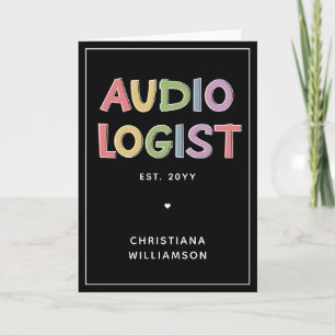 Personalised Audiologist Audiology Graduation Gift Card