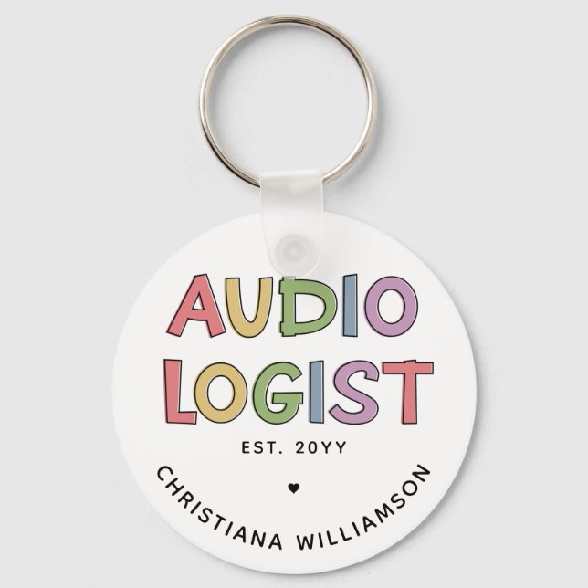 Personalised Audiologist Audiology Graduation Gift Key Ring (Front)