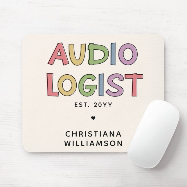 Personalised Audiologist Audiology Graduation Gift Mouse Mat (With Mouse)