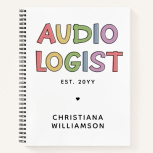 Personalised Audiologist Audiology Graduation Gift Notebook