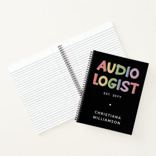 Personalised Audiologist Audiology Graduation Gift Notebook