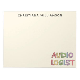 Personalised Audiologist Audiology Graduation Gift Notepad