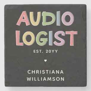 Personalised Audiologist Audiology Graduation Gift Stone Coaster