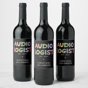 Personalised Audiologist Audiology Graduation Gift Wine Label