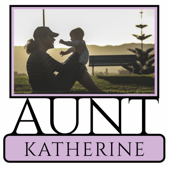Personalised Aunt Gifts Auntie Photo Sculpture  (Front)