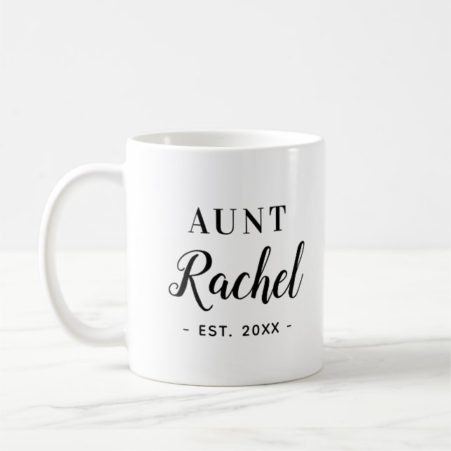 Personalised Aunt Monogram Mug (Left)