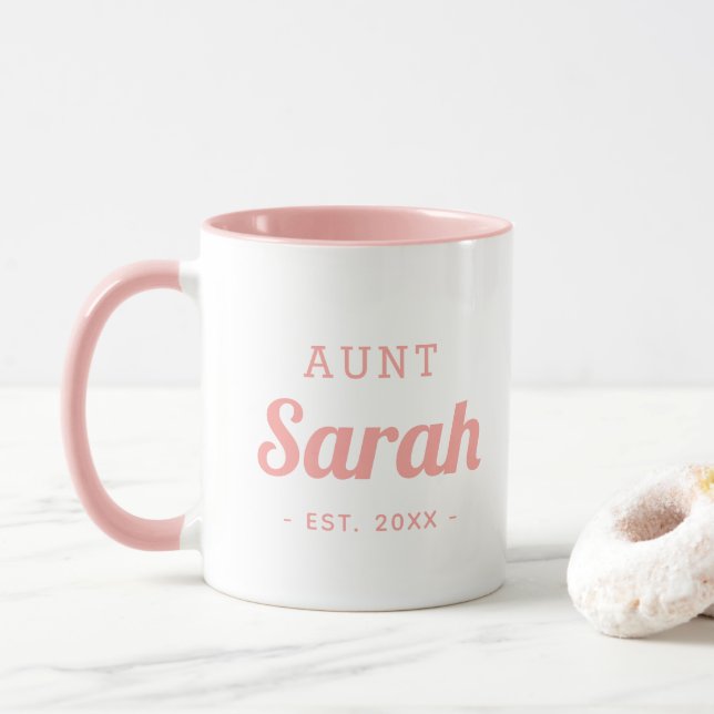 Personalised Aunt Monogram Mug (With Donut)