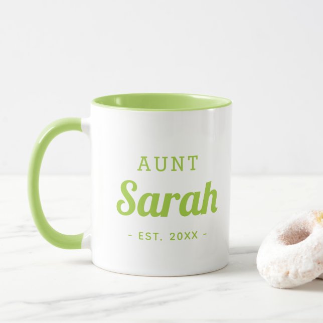Personalised Aunt Monogram Mug (With Donut)