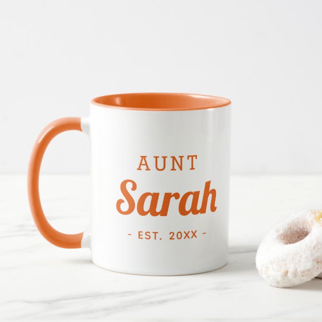 Personalised Aunt Monogram Mug (With Donut)