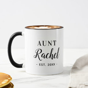 Personalised Aunt Monogram Mug