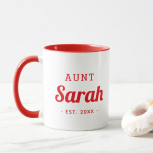Personalised Aunt Monogram Mug