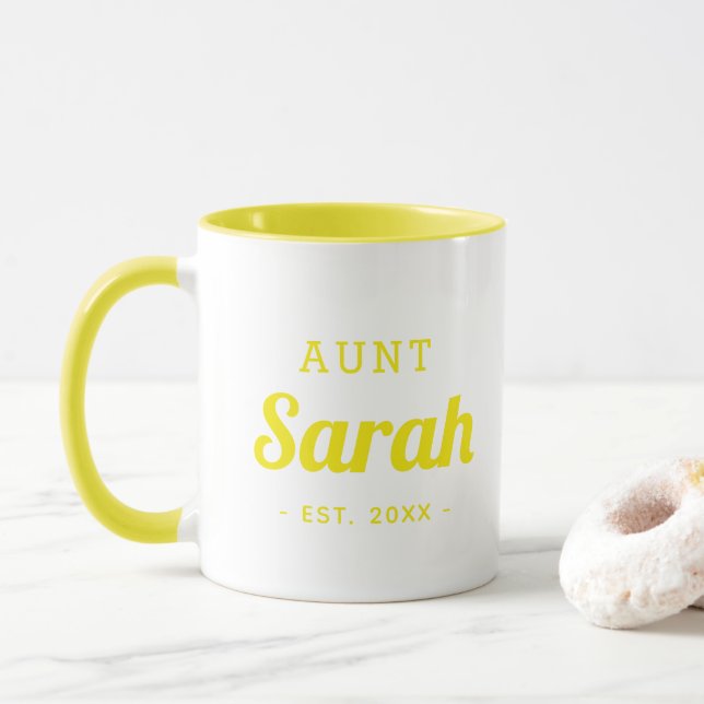Personalised Aunt Monogram Mug (With Donut)
