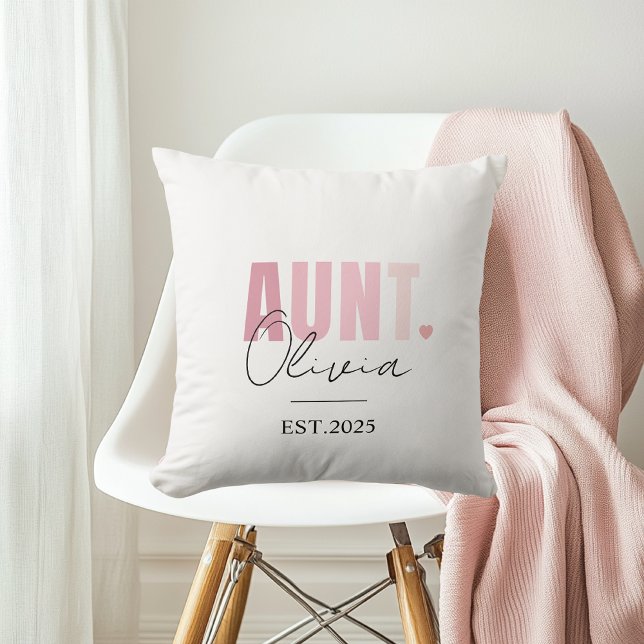 Personalised Aunt  Soft Pink  Cushion (Creator Uploaded)