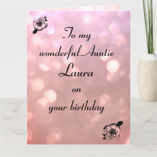 Personalised Auntie Birthday Card