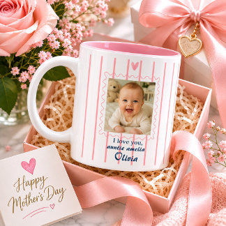 Personalised Auntie Photo Mug with Baby Picture