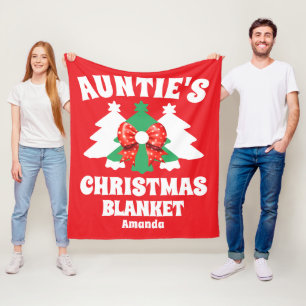 Personalised Auntie's Christmas Blanket
