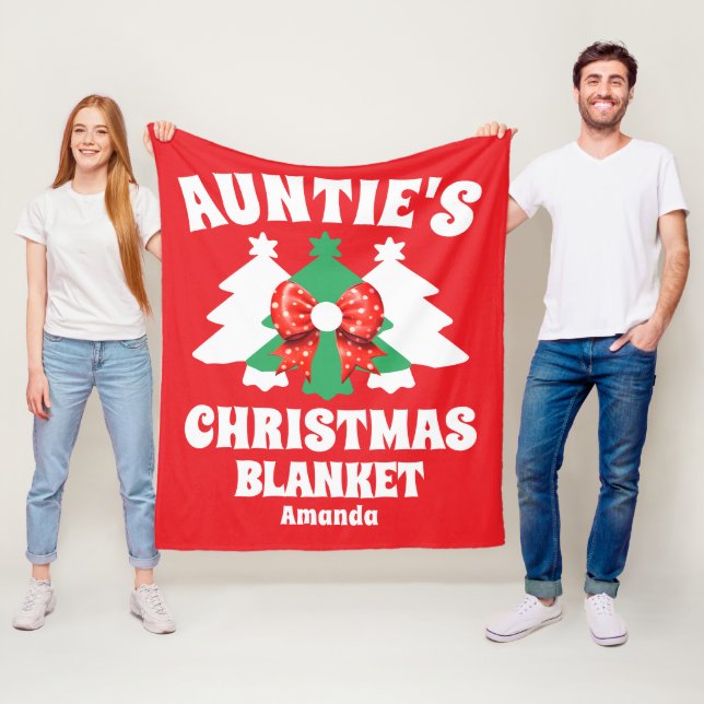 Personalised Auntie's Christmas Blanket (In Situ)