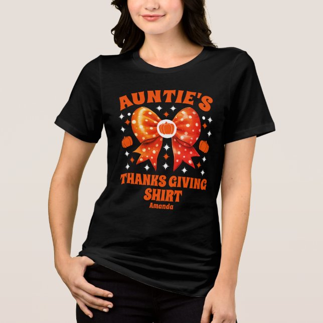 Personalised Auntie's Thanksgiving Shirt (Front)