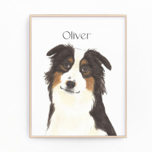 Personalised Aussie Australian Shepherd Photo Print