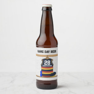 Personalised Aussie Rules Football Jersey BRY Beer Bottle Label