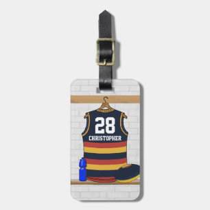 Personalised Aussie Rules Football Jersey BRY Luggage Tag