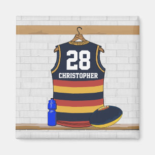 Personalised Aussie Rules Football Jersey BRY Magnet