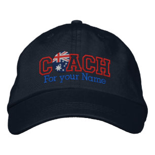 Personalised Australia Coach with your name Embroidered Hat