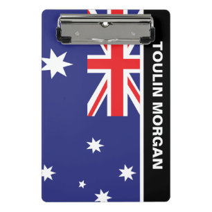 Personalised Australia Flag Mini Clipboard