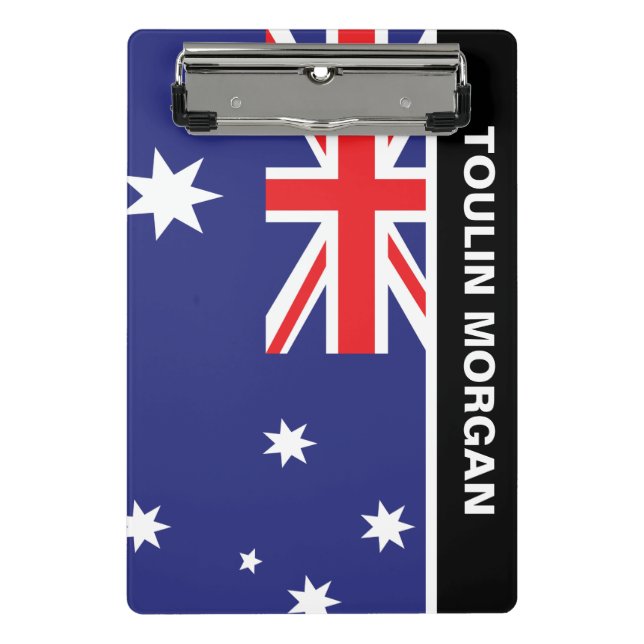 Personalised  Australia Flag  Mini Clipboard (Front)