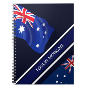Personalised Australia Flag Notebook